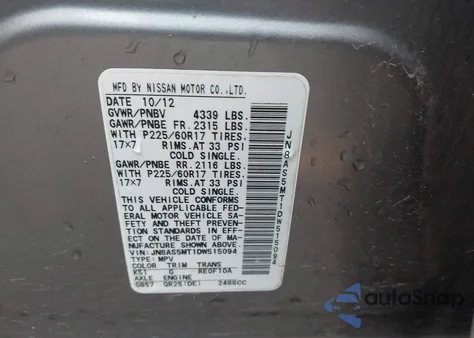 2013 Nissan Rogue Sv from USA, damaged, VIN JN8AS5MT1DW515094